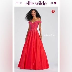 Ellie Wilde red prom dress size 4